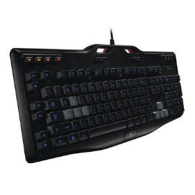 羅技 G105 遊戲鍵盤     具備 LED 背光功能   6 個可自訂  多鍵輸入
