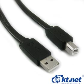 USB2.0 A公 對 B公 1.5米 黑色 扁平線