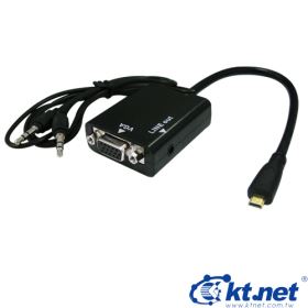 Micro HDMI 轉 VGA  聲音輸出 轉接線(含音源輸出)