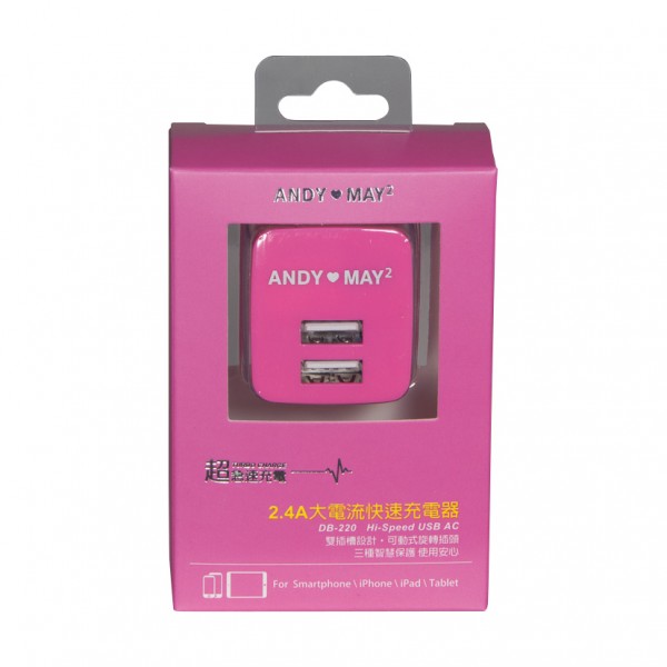USB充電器5V2.4A粉