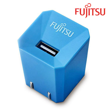 富士通USB充電器1A 藍