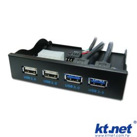 3.5"磁碟機擴充槽USB3.0X2+USB2.0X2埠