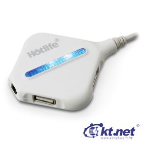 Hotlife RAY FISH USB2.0 4埠 HUB 白色