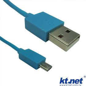 KTNET MICRO USB 極速充傳線-藍 1米