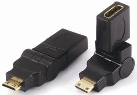 HDMI母 TO MiniHDMI公 360度旋轉 轉接頭