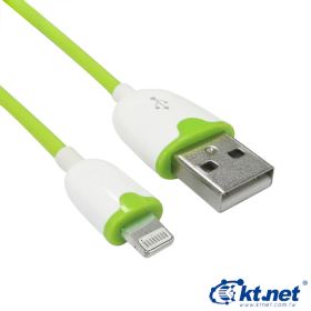 USB轉IPHONE 5 彈簧線  綠色 可拉長至100公分