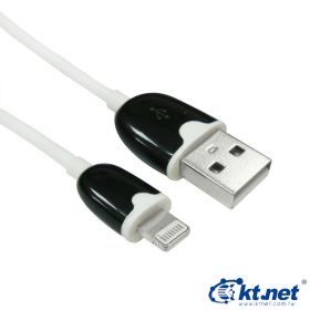 USB轉IPHONE 5 彈簧線  白色 可拉長至100公分