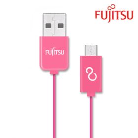FUJITSU 富士通 MICRO USB 傳輸充電線-1M(粉)